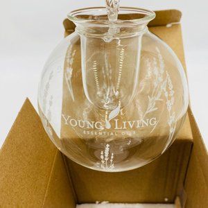 Young Living Clear Glass Essential Oil Christmas Tree Ornament w/ Reed Diffusers